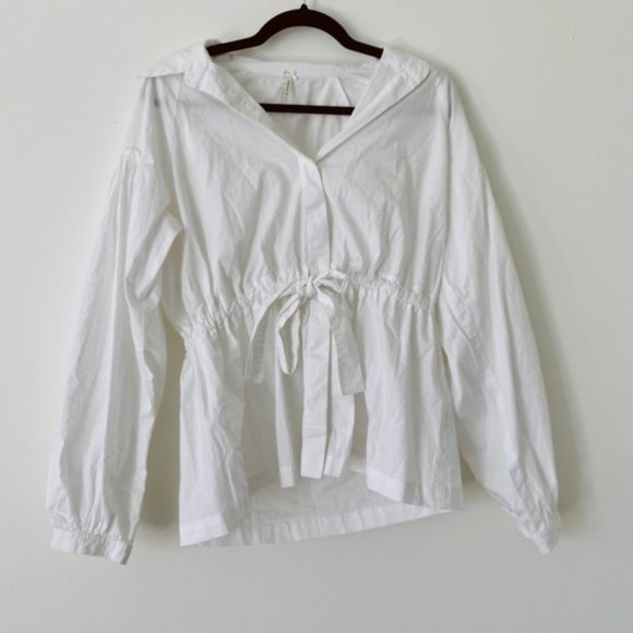 LAPIS Large White Lightweight Button down Cotton Blouse - Picture 1 of 3